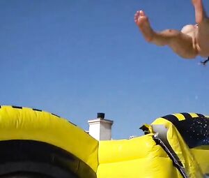 World's Biggest Lube Slide Uncensored