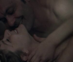 A gentle scene of the French sex of a young girl and an old man