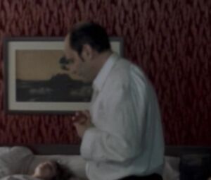 A gentle scene of the French sex of a young girl and an old man