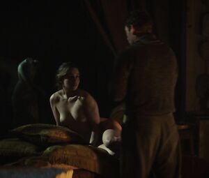 Naked Emilia Clarke in topless scene of the movie "Voice from the Stone" | Released in 2017
