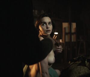 Naked Emilia Clarke in topless scene of the movie "Voice from the Stone" | Released in 2017