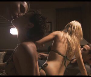 Group Orgy Sex Video with Sian Breckin & Jaime Winstone naked from the movie "Donkey Punch" (2008)