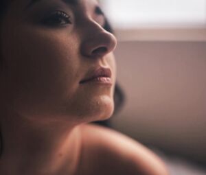 POV Nude Art - Nice Topless Brunette