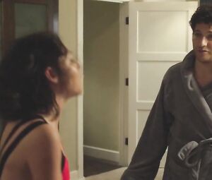 Naked Rosa Salazar in bathroom scene - Night Owls (2015)