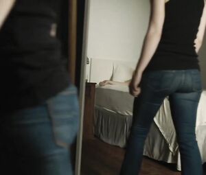 Lesbian scene Whitney Able, Alexandra Breckenridge - Dark (2015)