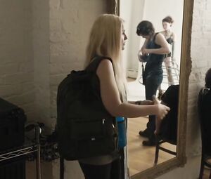 Lesbian scene Whitney Able, Alexandra Breckenridge - Dark (2015)