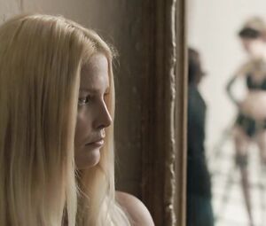 Lesbian scene Whitney Able, Alexandra Breckenridge - Dark (2015)