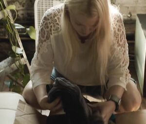 Lesbian scene Whitney Able, Alexandra Breckenridge - Dark (2015)