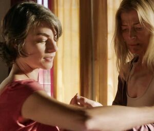 Hot lesbian scene | Dreya Weber, Traci Dinwiddie naked - Ravenβs Touch (2015)