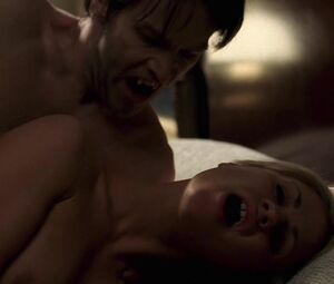Sex scene of naked Anna Paquin - True Blood S02 E01 (2009)