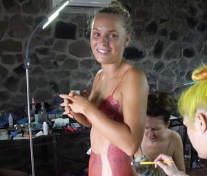 Topless models Lindsey Vonn, Caroline Wozniacki, Ronda Rousey from BodyArt Video
