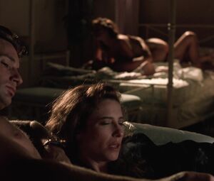 Topless actress Mimi Rogers, Stephanie Menuez, Carole Davis nude - The Rapture (1991)