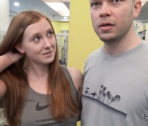 Public Fitness Sex - hot bitch linda sweet is hypo by banknotes so why spreads legs