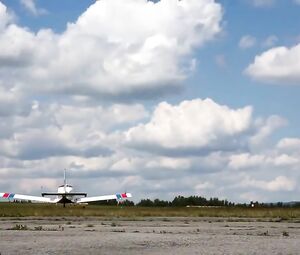Naked Fly Girl - Model Topless in the air. Documentary