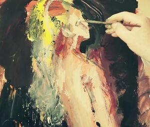 Layne Naked Poses Before the Artist