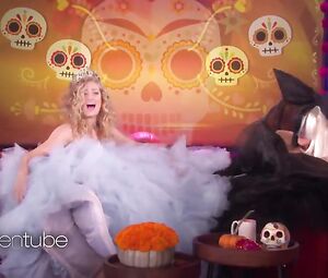 Hot scene Beth Behrs Sexy - The Wickedly Fun - The Ellen DeGeneres Show 2016