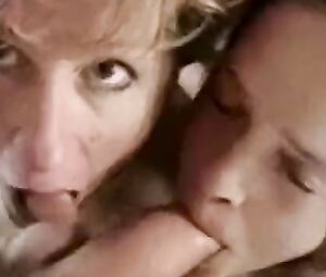 Classic sex scene Guy Teaches Mom and Stepdaughter