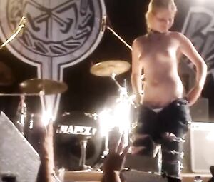 Naked On Stage Video Girls Strip at Rock Concert