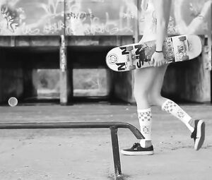 Naked Girl On Skateboard