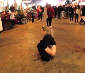 Naked on Stage Piss Performance from Fanny Hallgren Nordic Art School Kokkola Finland