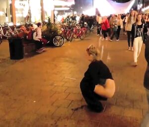 Naked on Stage Piss Performance from Fanny Hallgren Nordic Art School Kokkola Finland