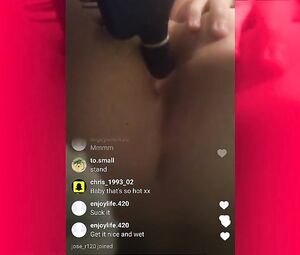 Naked on Stage INSTAGRAM LIVE 19 Year old Slut Masturbating and Performing for Followers