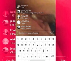 Naked on Stage INSTAGRAM LIVE 19 Year old Slut Masturbating and Performing for Followers