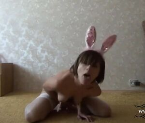 Naked on Stage Sex Addicted Slave Girl Performing on Webcam