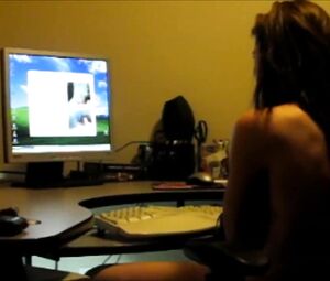 Naked on Stage Guy Watches his Girlfriend Perform on Cam