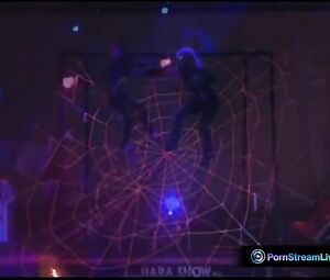 Naked on Stage Dorothy Black and Ginger Jones Performs Naked on the Stage