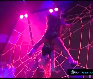 Naked on Stage Dorothy Black and Ginger Jones Performs Naked on the Stage