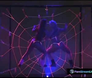 Naked on Stage Dorothy Black and Ginger Jones Performs Naked on the Stage