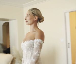 Nude Hailey Baldwin - Wedding Dress Fitting (2019)