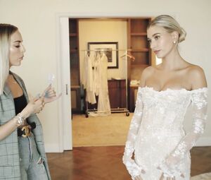 Nude Hailey Baldwin - Wedding Dress Fitting (2019)