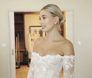 Nude Hailey Baldwin - Wedding Dress Fitting (2019)