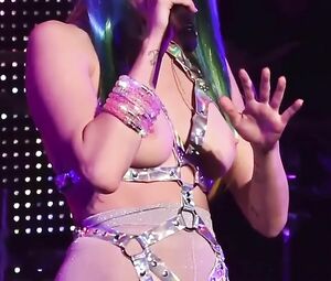 Miley Cyrus nude - Topless BDSM on Stage