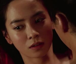Lascivious oriental MILF Ji-hyo Song in hot sex scene from Korean movie Frozen Flowers