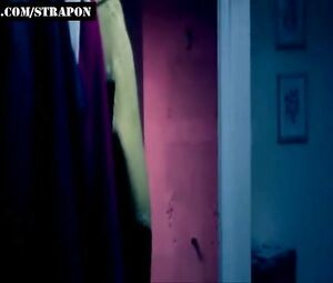 Dominatrix wears strapon to fuck henpecked guy's butt in BDSM moment from drama film