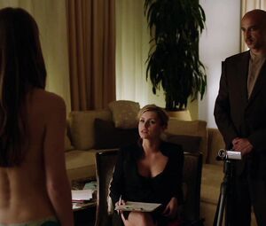 Explicit sex scene of Melissa Benoist in panties in TV series Homeland S01e02 (2011)