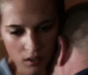 Swedish MILF Alicia Vikander came with man so she had to pay back via blowjob