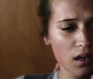 Swedish MILF Alicia Vikander came with man so she had to pay back via blowjob