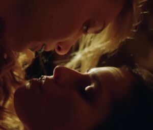Hot same-sex lovers Asta Paredes nude and Catherine Corcoran nude in lesbian sex scene