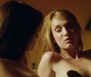 Hot same-sex lovers Asta Paredes nude and Catherine Corcoran nude in lesbian sex scene
