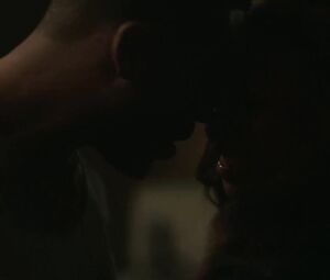 Petite Ebony MILF Naturi Naughton in explicit sex act in bedroom from Power TV series