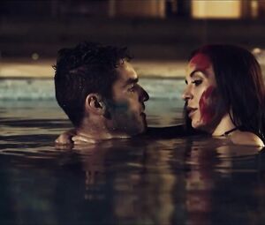 Ryan Bown kisses Clare McCann in pool and gives sex in bed in feature movie Benefited