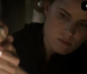 Mustachioed old guy provokes wife to kiss and touches teen's titties in DeadWood Season 1