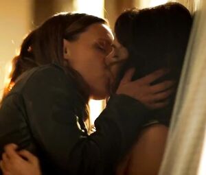 Hot KaDee Strickland and Emmanuelle Chriqui hump and cum in TV show Shut Eye (2016)