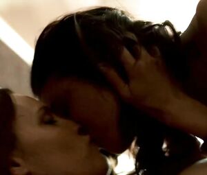 Hot KaDee Strickland and Emmanuelle Chriqui hump and cum in TV show Shut Eye (2016)