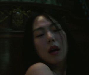 Nude sex scenes of enticing oriental lesbians Min Hee Kim and Tae Ri Kim nude being carnal