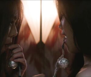 Nude sex scenes of enticing oriental lesbians Min Hee Kim and Tae Ri Kim nude being carnal